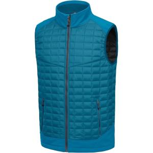 Little Donkey Andy Men’s Lightweight Puffer Vest, Warm Outdoor Sleeveless Jacket for Golf Hiking Running(Bright Blue)