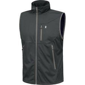 Little Donkey Andy Men’s Lightweight Softshell Vest Windproof Sleeveless Jacket for Travel Hiking Running Golf(Dark Grey)