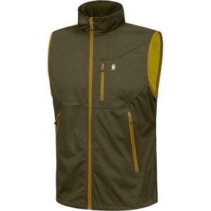 Little Donkey Andy Men’s Lightweight Softshell Vest Windproof Sleeveless Jacket for Travel Hiking Running Golf(Olive)