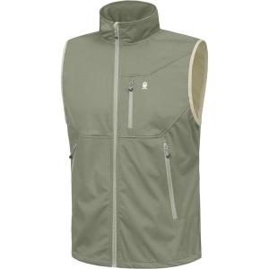 Little Donkey Andy Men’s Lightweight Softshell Vest Windproof Sleeveless Jacket for Travel Hiking Running Golf(Sage)