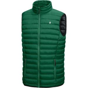 Little Donkey Andy Men’s Lightweight Warm Puffer Vest Outdoor Sleeveless Jacket for Golf Hiking Casual Travel(7. Pine Green)