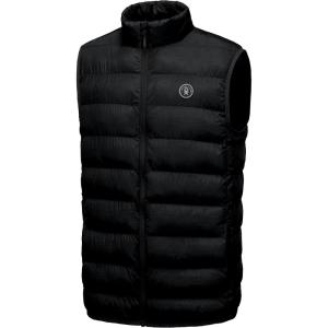 Little Donkey Andy Men’s Lightweight Warm Puffer Vest Thermal Golf Sleeveless Jacket for Outdoor Hiking Travel Casual(1. Jet Black)