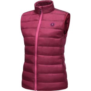 Little Donkey Andy Women’s Lightweight Puffer Vest Outerwear Winter Warm Sleeveless Jacket for Casual Travel Golf Hiking(6. Fuchsia Purple)