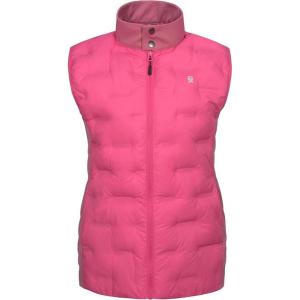 Little Donkey Andy Womens Lightweight Puffer Vest Stand Collar Heat-Sealed Windproof Sleeveless Jacket with Hidden Pockets(Rose Red)