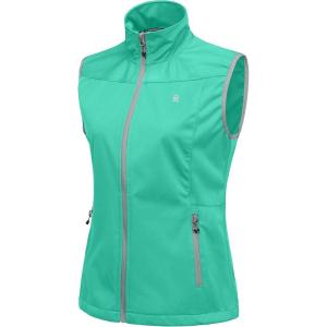Little Donkey Andy Women’s Lightweight Softshell Vest, Windproof Sleeveless Jacket for Running Hiking Travel(Seafoam)