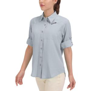 Little Donkey Andy Women’s UPF 50+ UV Protection Shirt, Long Sleeve Fishing Shirt, Breathable and Fast Dry(A. Gray)