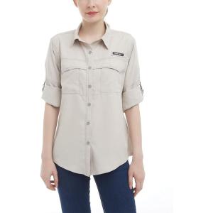 Little Donkey Andy Women’s UPF 50+ UV Protection Shirt, Long Sleeve Fishing Shirt, Breathable and Fast Dry(A-khaki)