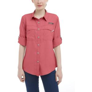 Little Donkey Andy Women’s UPF 50+ UV Protection Shirt, Long Sleeve Fishing Shirt, Breathable and Fast Dry(A-watermelon)