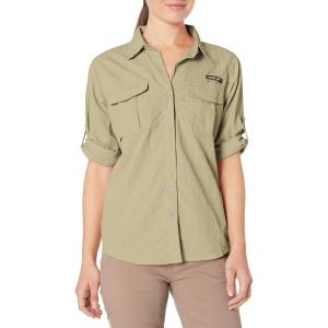Little Donkey Andy Women’s UPF 50+ UV Protection Shirt, Long Sleeve Fishing Shirt, Breathable and Fast Dry(B-light Khaki)