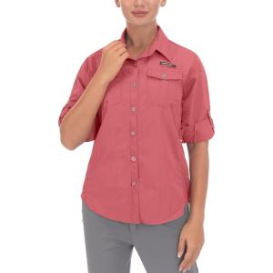 Little Donkey Andy Women’s UPF 50+ UV Protection Shirt, Long Sleeve Fishing Shirt, Breathable and Fast Dry(C-watermelon)