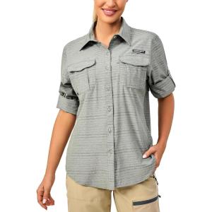 Little Donkey Andy Women’s UPF 50+ UV Protection Shirt, Long Sleeve Fishing Shirt, Breathable and Fast Dry(Green Bay)
