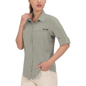 Little Donkey Andy Women’s UV Protection Shirt UPF 50+ Breathable Long Sleeve Fishing Shirt, Air-Holes Tech(Laurel Oak Heather)