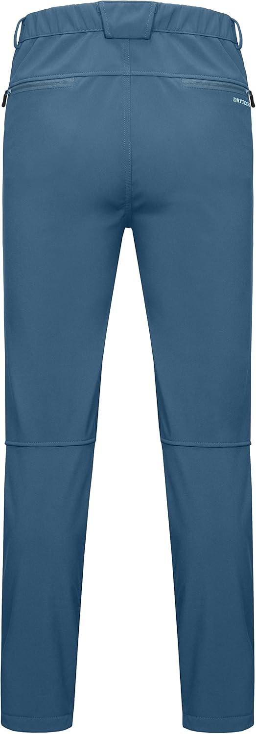 imageLittle Donkey Andy Mens Fleece Lined Hiking Ski Snow Pants Winter Windproof Softshell Pants Warm and Water RepellentBlue Shadow