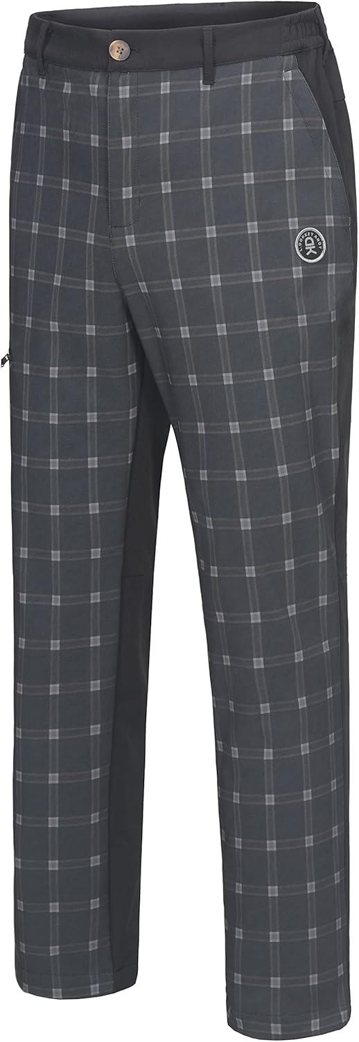 imageLittle Donkey Andy Mens Fleece Lined Snow Ski Pants with Zipper Pockets Softshell Warm Outdoor Cargo Pants