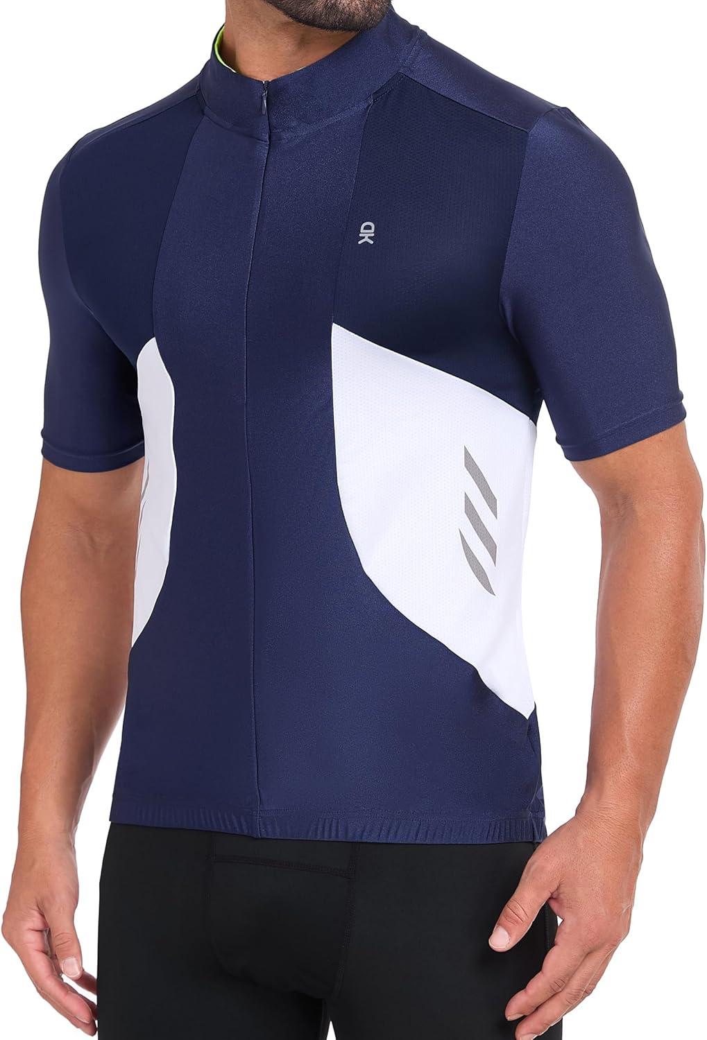 imageLittle Donkey Andy Mens Half Zip Breathable Cycling Vests Reflective Sleeveless Jerseys Lightweight Bicycle RunningShort Sleeveroyal Blue