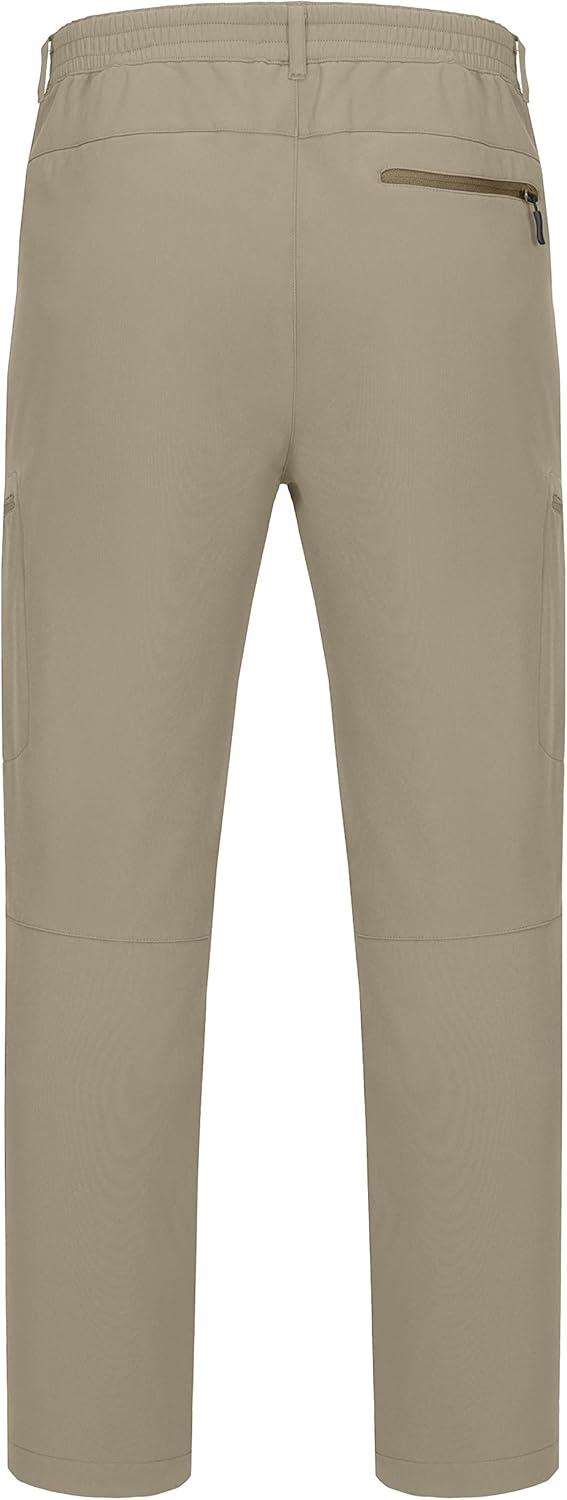 imageLittle Donkey Andy Mens Hiking Snow Pants Fleece Lined Ski Pants Softshell Pants Windproofampamp Water ResistantKhaki