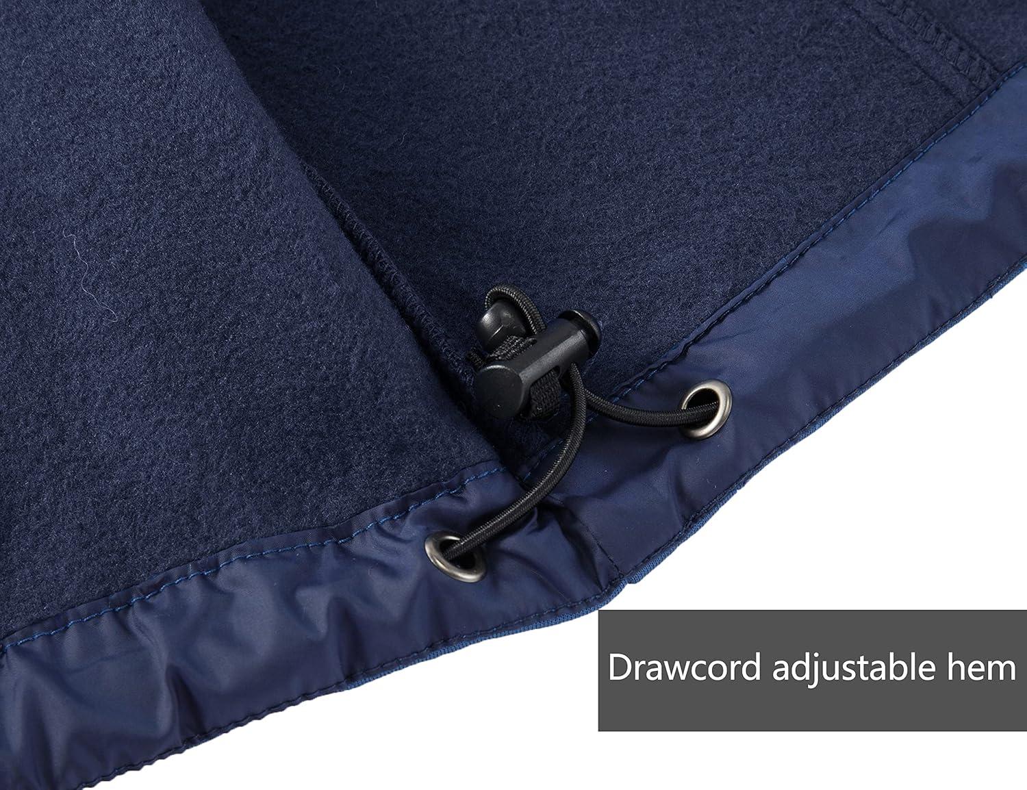 imageLittle Donkey Andy Mens Insulated Hybrid Jacket Quilted Fleece Lined Running Hiking JacketDark Blue Upgrade