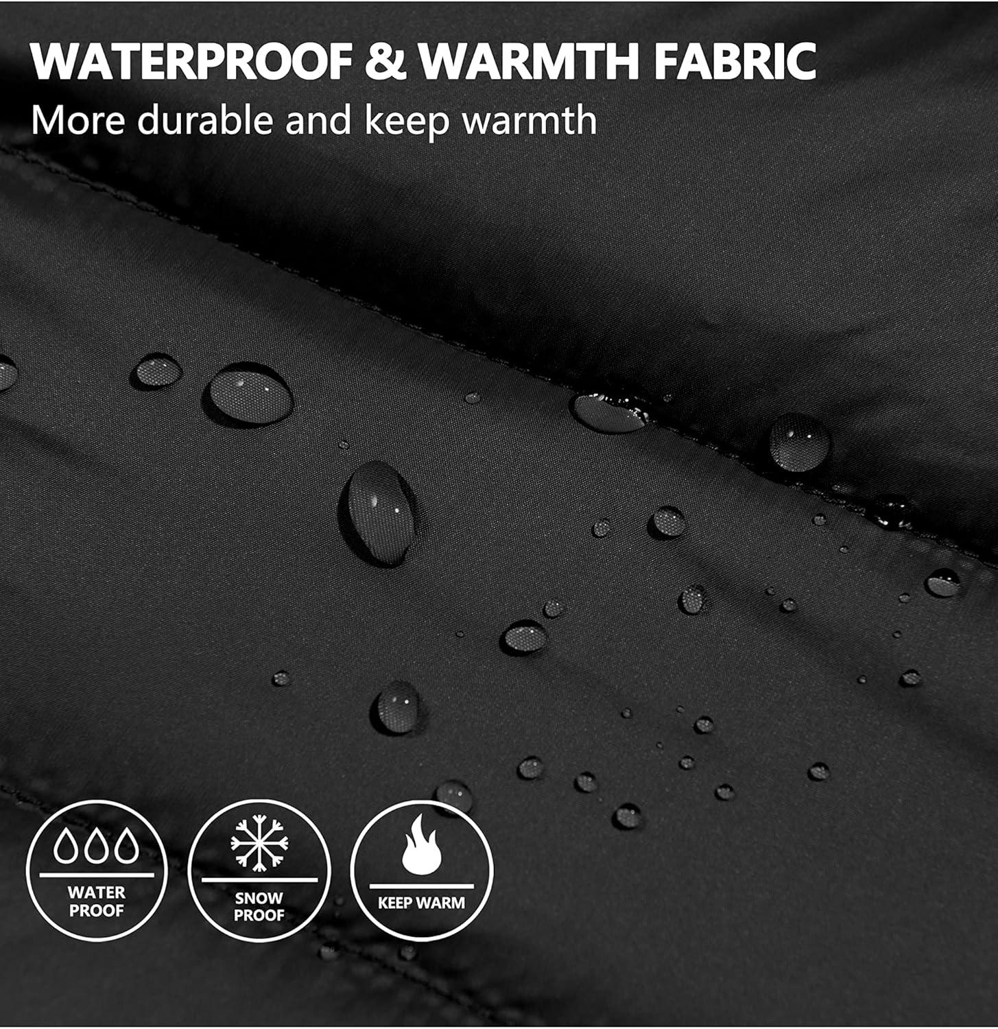 imageLittle Donkey Andy Mens Puffer Pants Warm Fleece Lined Quilted Insulation Snow Ski PantsBlack