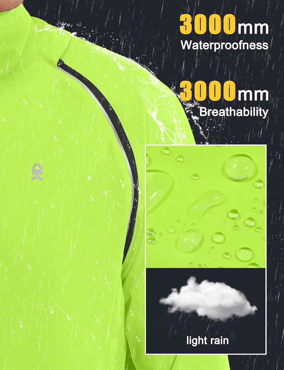imageLittle Donkey Andy Mens Quickdry Running Jacket Convertible UPF 50 Cycling Jacket Windbreaker with Removable SleevesDetachable Hoodfluorescent Yellow