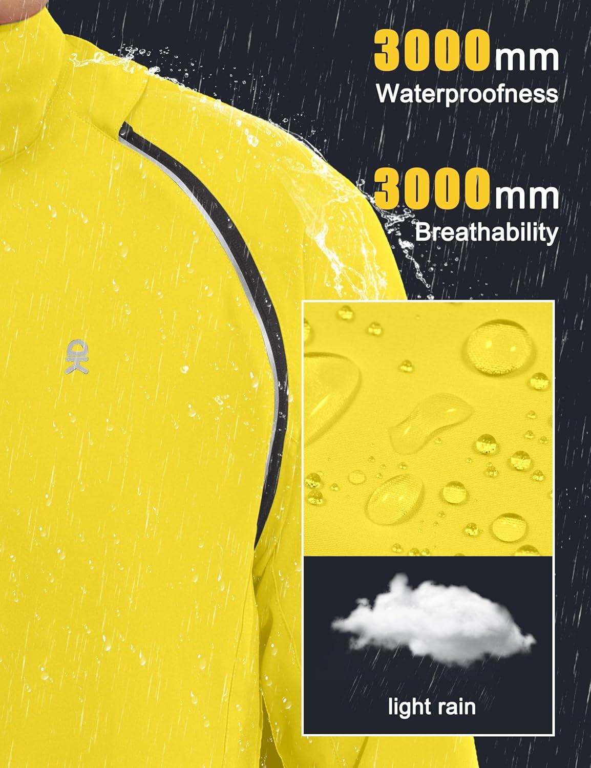imageLittle Donkey Andy Mens Quickdry Running Jacket Convertible UPF 50 Cycling Jacket Windbreaker with Removable SleevesDetachable Hoodyellow