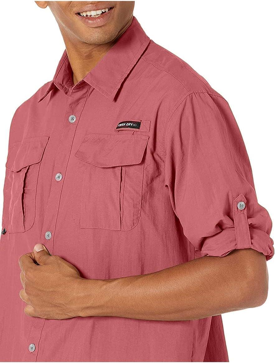 imageLittle Donkey Andy Mens UPF 50 UV Protection Shirt Short Sleeve Fishing Shirt Breathable and Fast DryWatermelon
