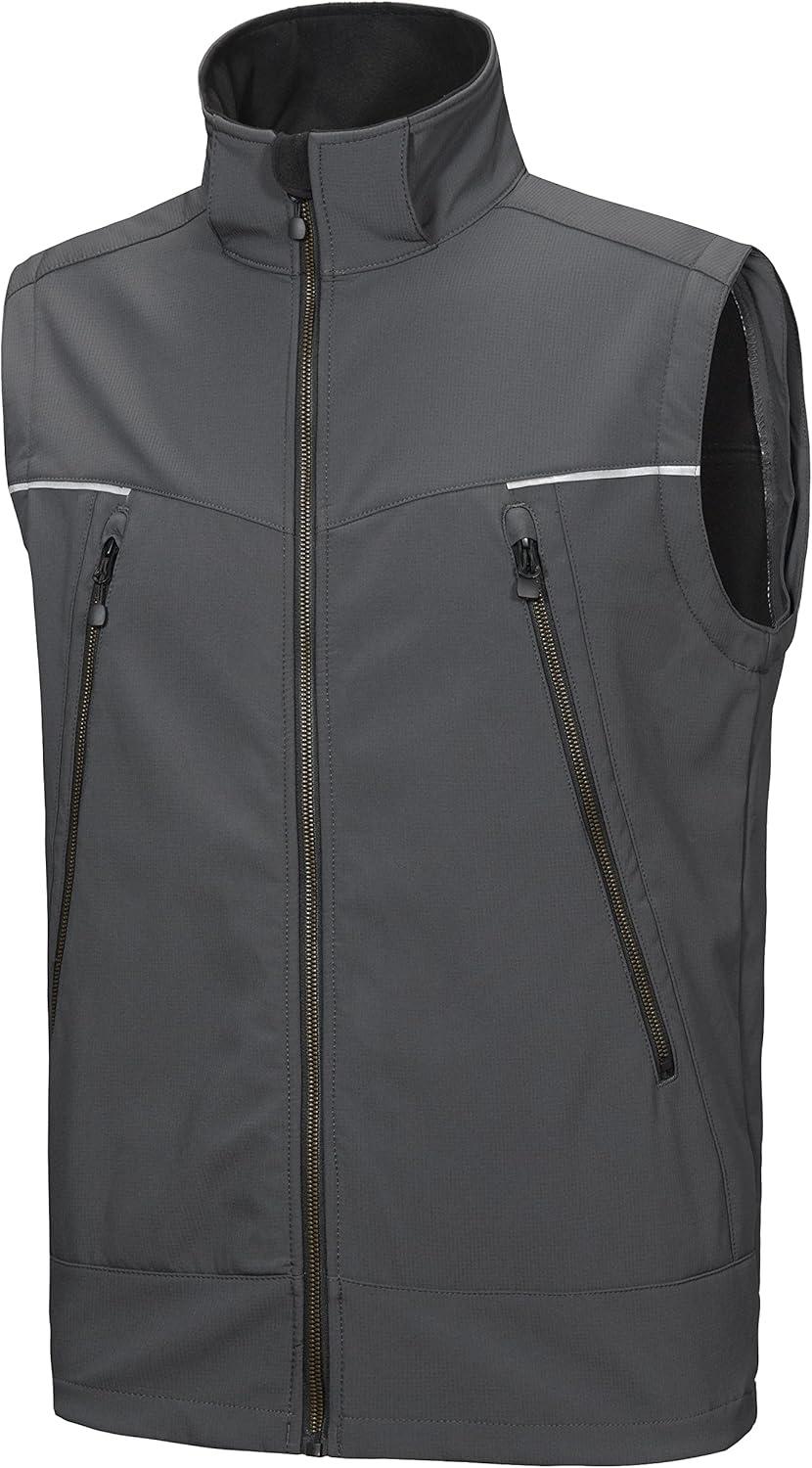 imageLittle Donkey Andy Mens Waterproof Softshell Jacket with Detachable Sleeves and Hood Fleece Mountain Ski Snow Rain CoatGray