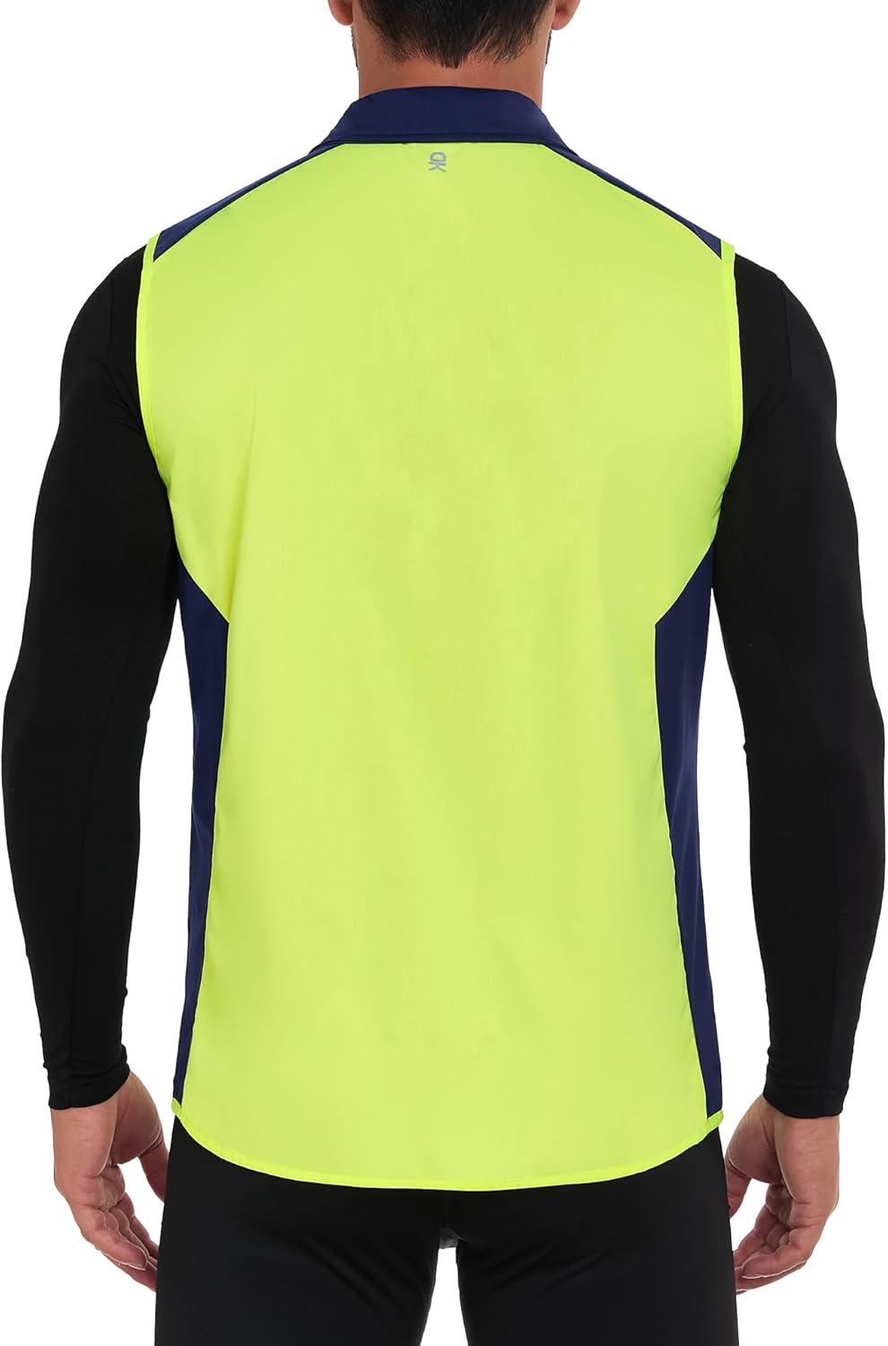 imageLittle Donkey Andy Mens Waterresistant Outerwear Vests Stretch Windproof Vest for Cycling Running GolfBasic Yellow