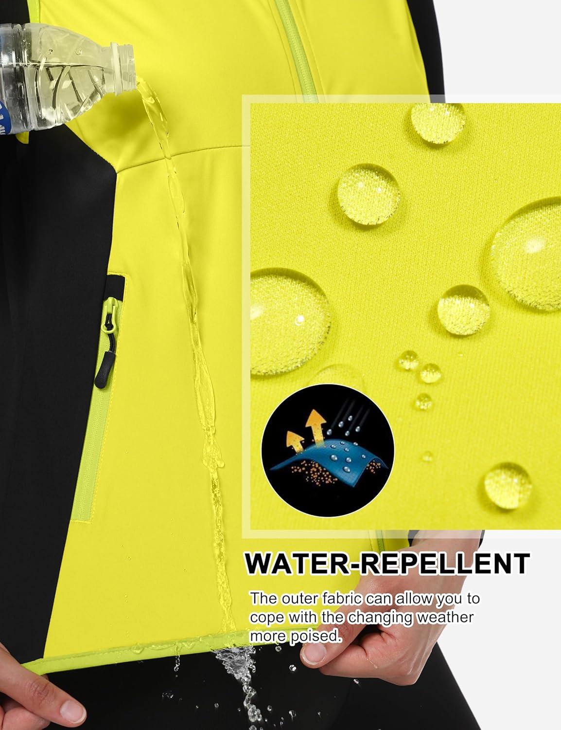 imageLittle Donkey Andy Windproof Sleeveless Vest Jacket for Women WaterRepellent Stretch Sports Vest for Cycling RunningFluorescent Yellow
