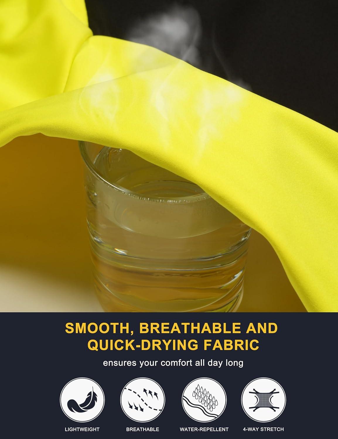 imageLittle Donkey Andy Windproof Sleeveless Vest Jacket for Women WaterRepellent Stretch Sports Vest for Cycling RunningFluorescent Yellow
