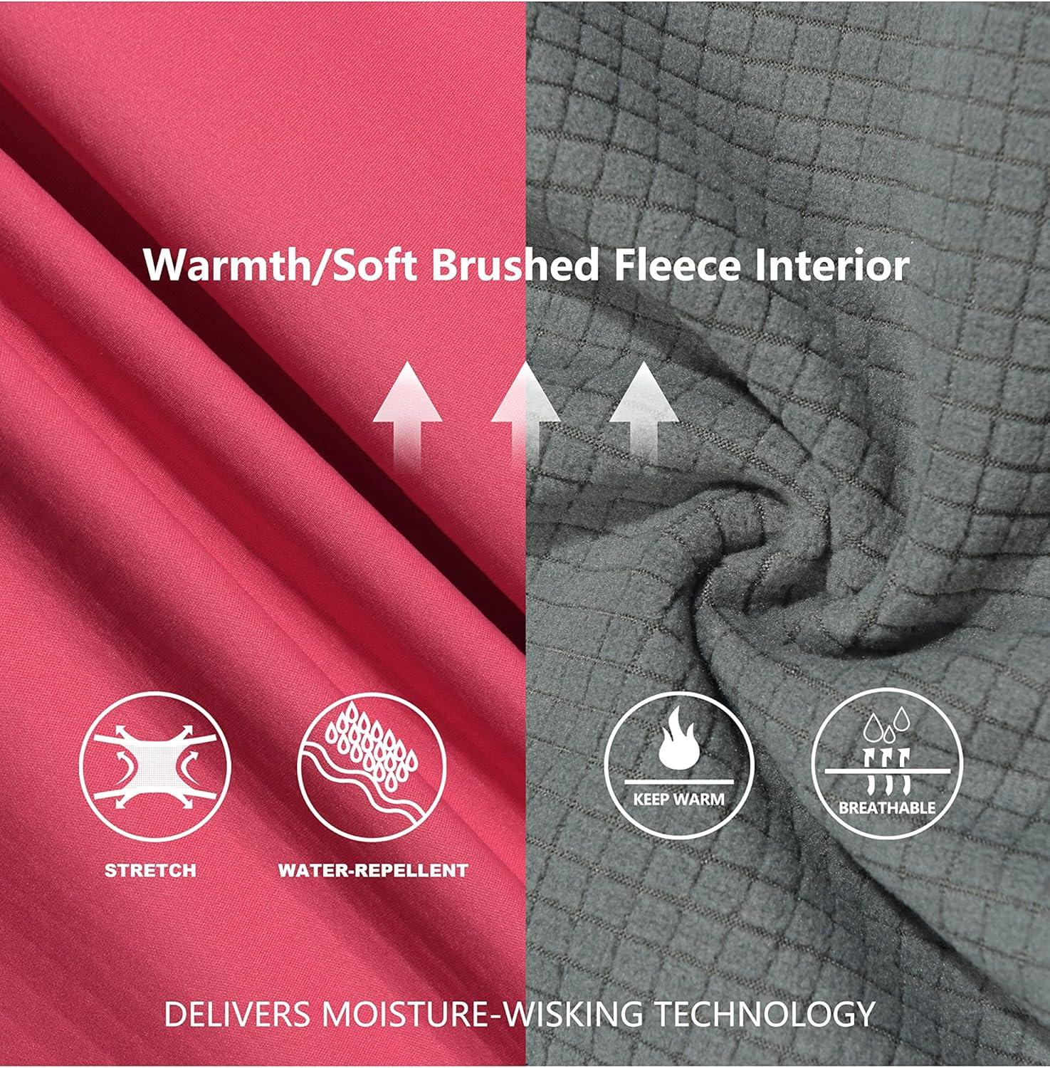 imageLittle Donkey Andy Womens Fleece Lined VestLightweight Softshell Sleeveless Jacket for Running Hiking GolfPink