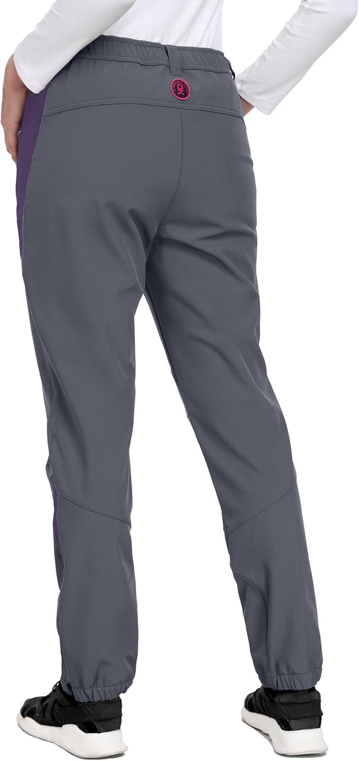 imageLittle Donkey Andy Womens Fleece Lined Waterproof Softshell Pants Hiking Ski Snowboarding PantsAgrey