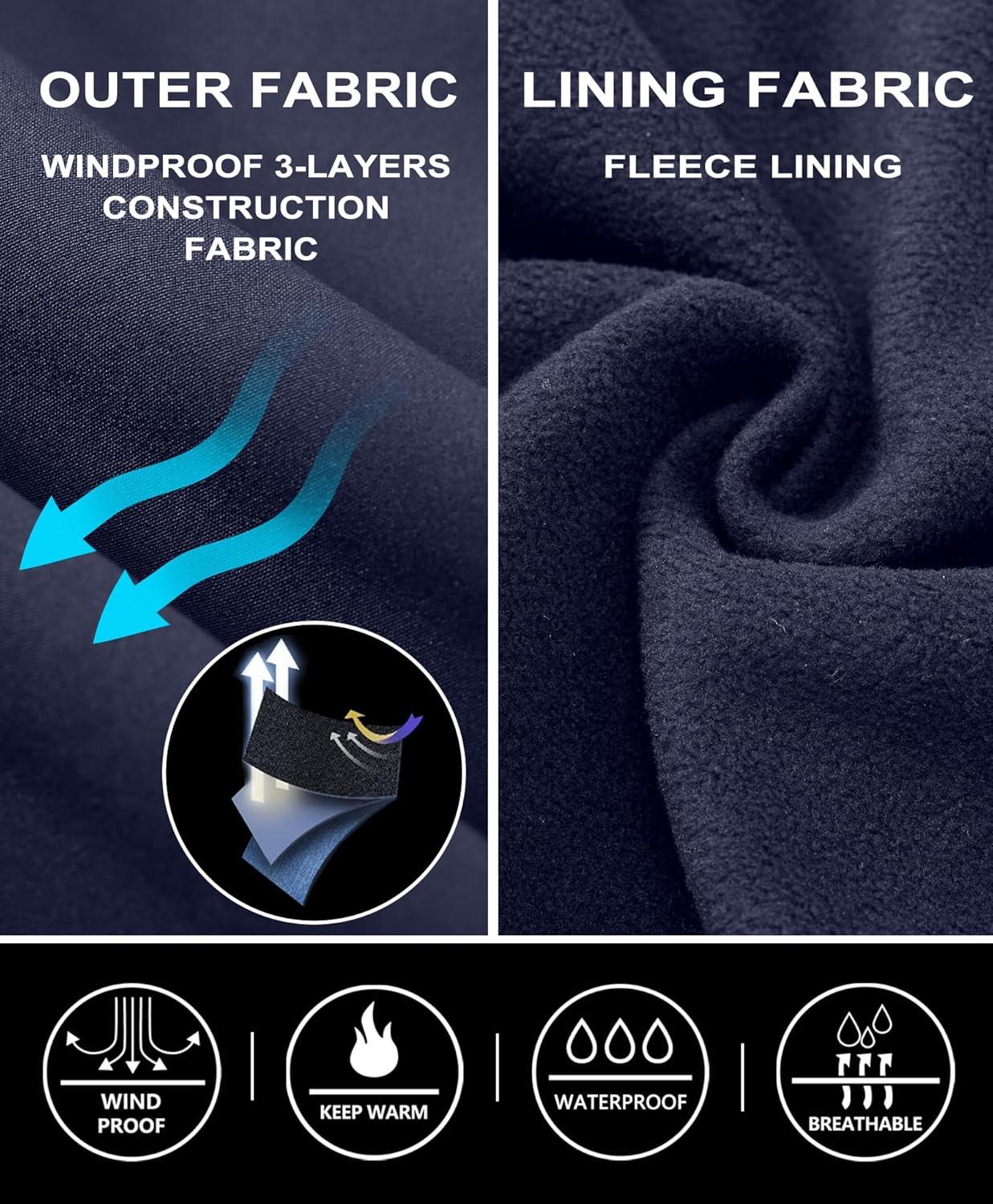 imageLittle Donkey Andy Womens Fleece Lined Waterproof Softshell Pants Hiking Ski Snowboarding PantsAnavy