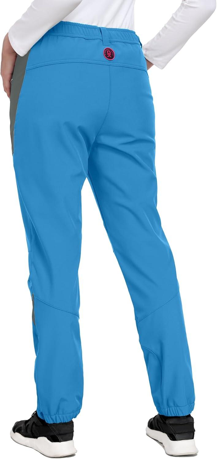imageLittle Donkey Andy Womens Fleece Lined Waterproof Softshell Pants Hiking Ski Snowboarding PantsBlue