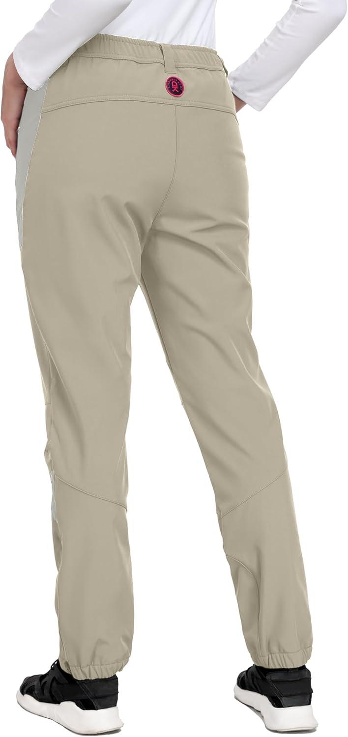 imageLittle Donkey Andy Womens Fleece Lined Waterproof Softshell Pants Hiking Ski Snowboarding PantsKhaki