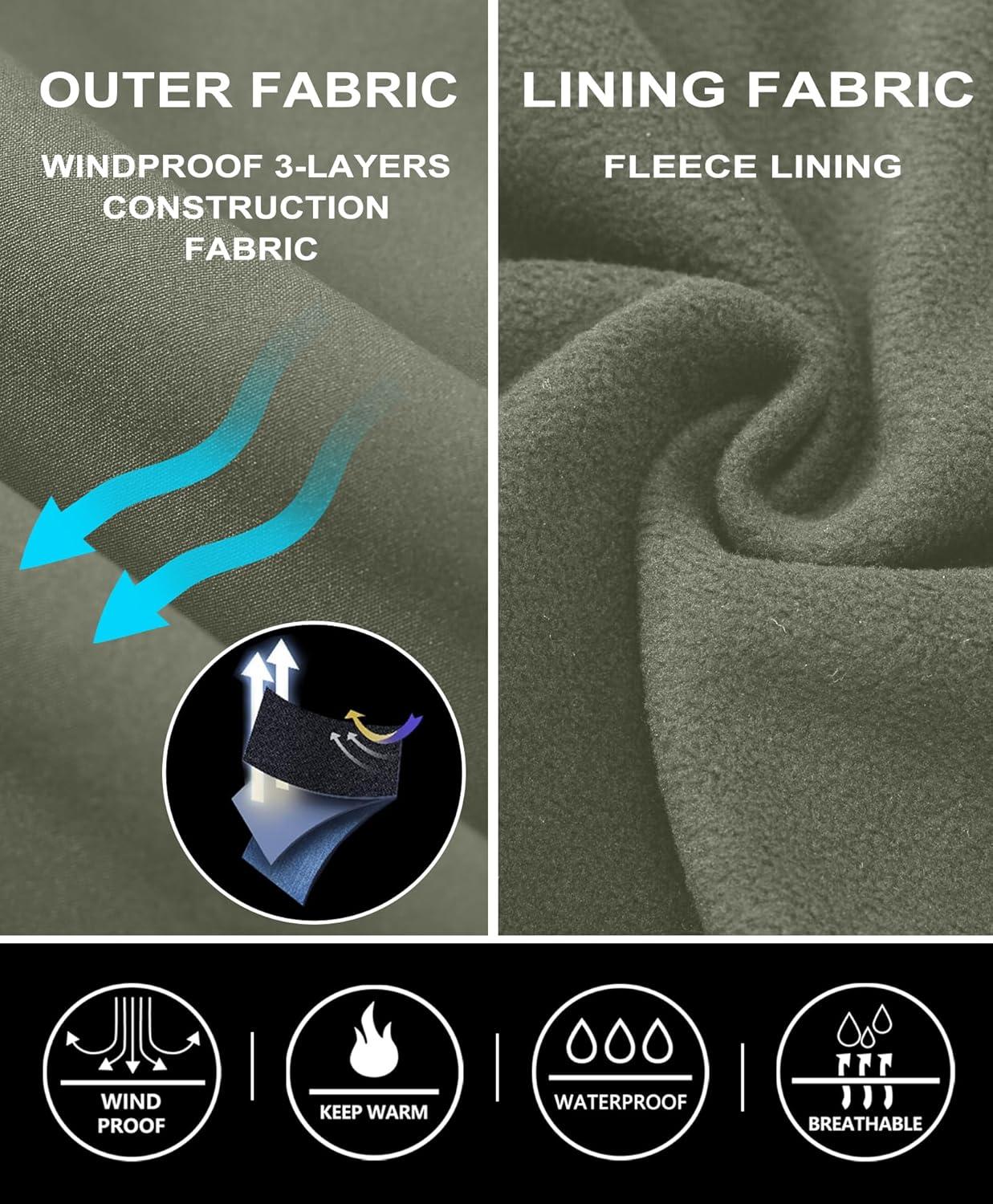 imageLittle Donkey Andy Womens Fleece Lined Waterproof Softshell Pants Hiking Ski Snowboarding PantsSage