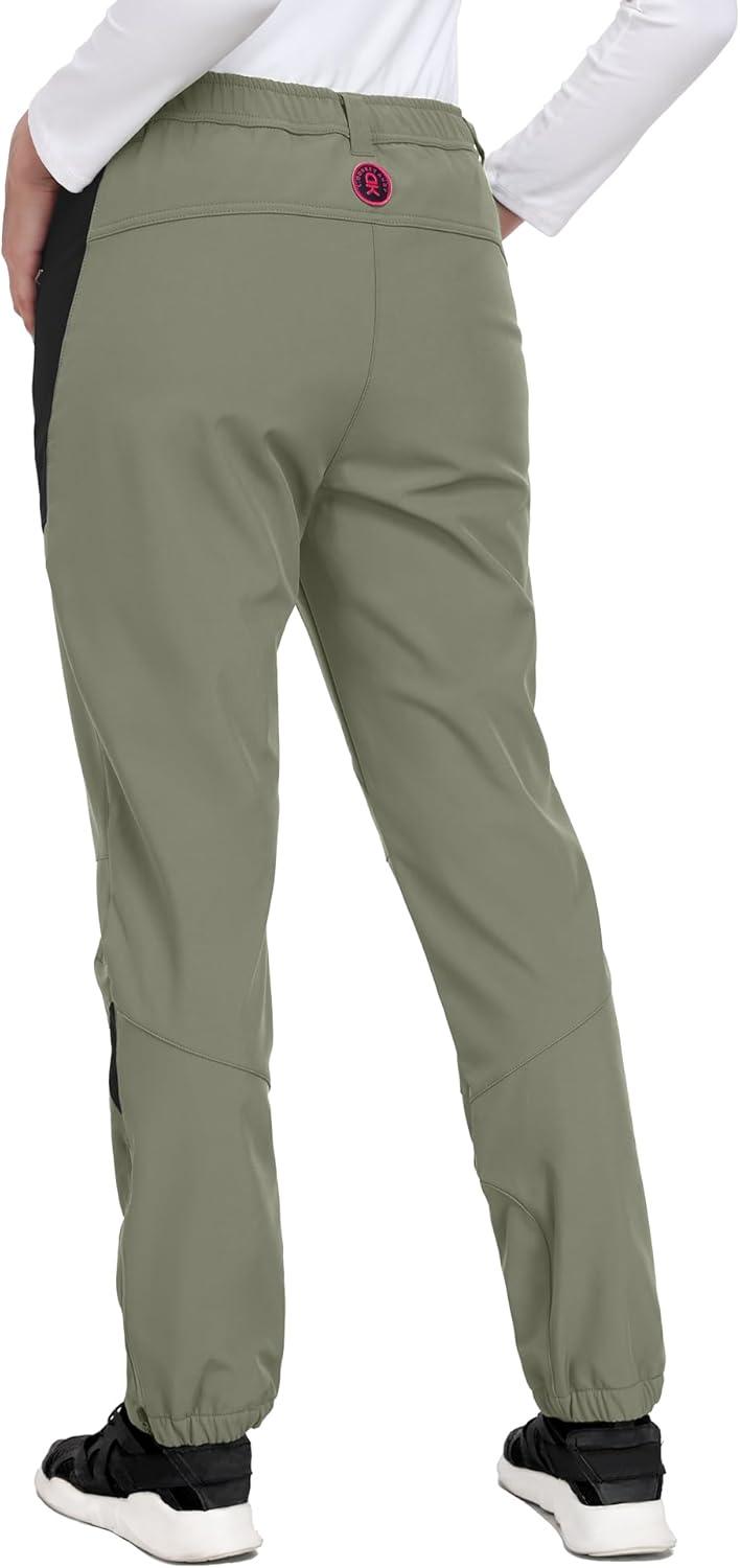 imageLittle Donkey Andy Womens Fleece Lined Waterproof Softshell Pants Hiking Ski Snowboarding PantsSage
