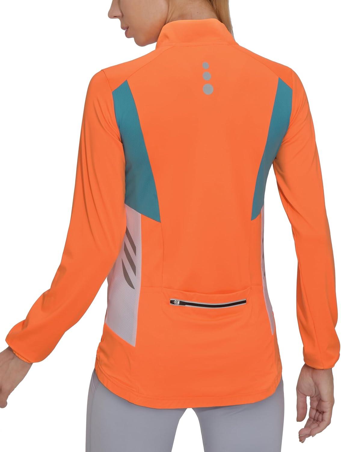 imageLittle Donkey Andy Womens Half Zip Cycling Jerseys Long Sleeve Bike Shirts Running HikingOrange