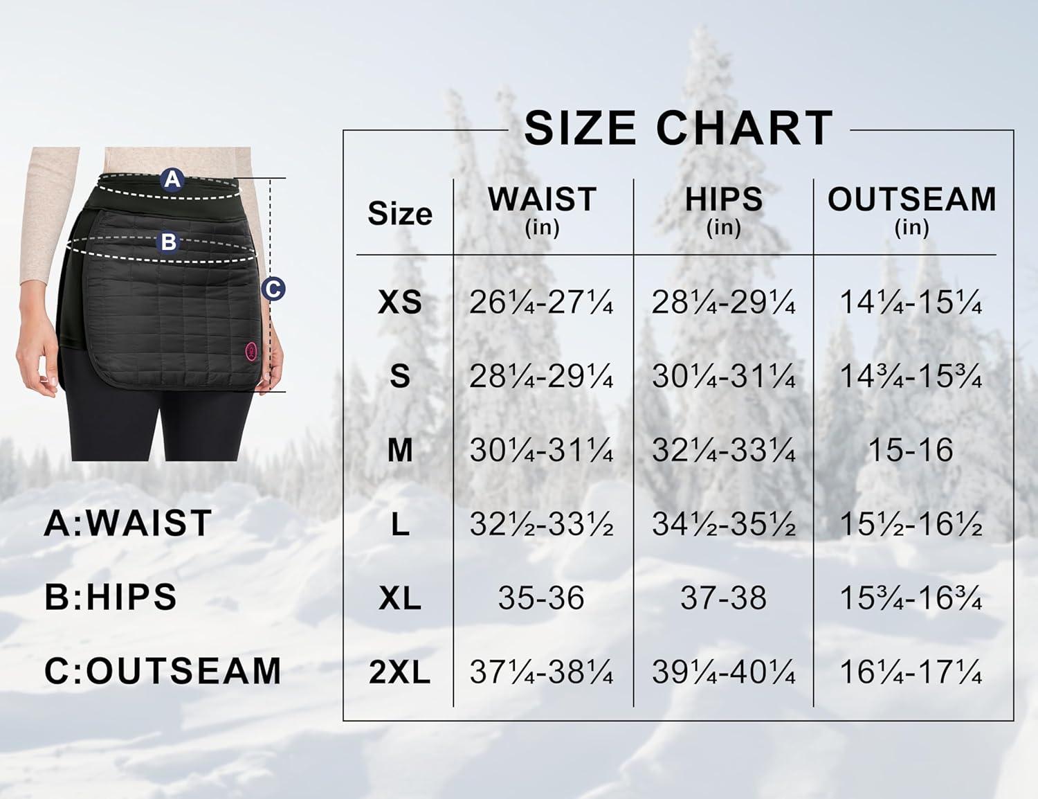 imageLittle Donkey Andy Womens Lightweight Puffer Sport Skorts Warm Quilted Skirt Outdoors Hiking RunningA Black