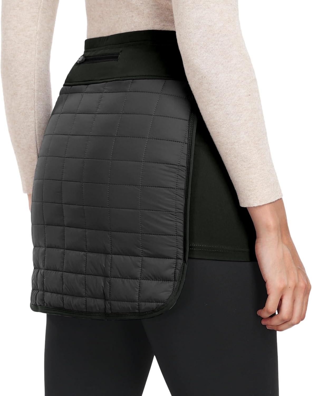 imageLittle Donkey Andy Womens Lightweight Puffer Sport Skorts Warm Quilted Skirt Outdoors Hiking RunningA Black