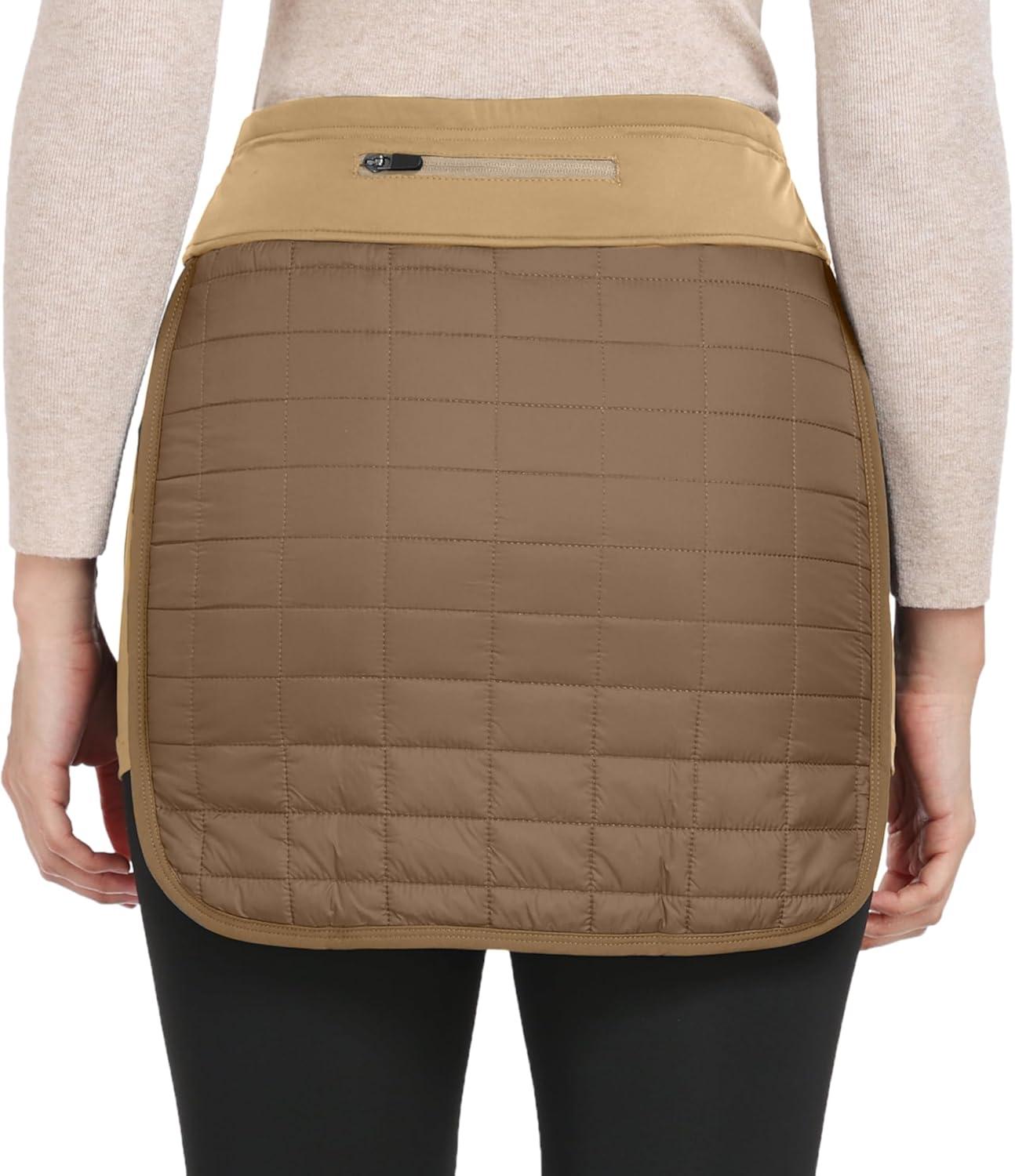 imageLittle Donkey Andy Womens Lightweight Puffer Sport Skorts Warm Quilted Skirt Outdoors Hiking RunningA Dark Khaki