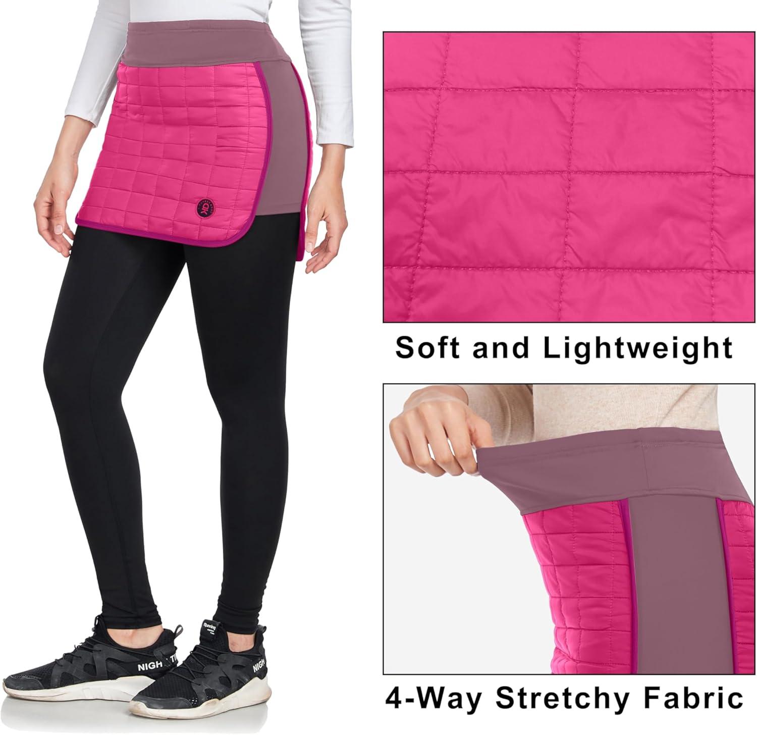 imageLittle Donkey Andy Womens Lightweight Puffer Sport Skorts Warm Quilted Skirt Outdoors Hiking RunningA Fuchsia Rose