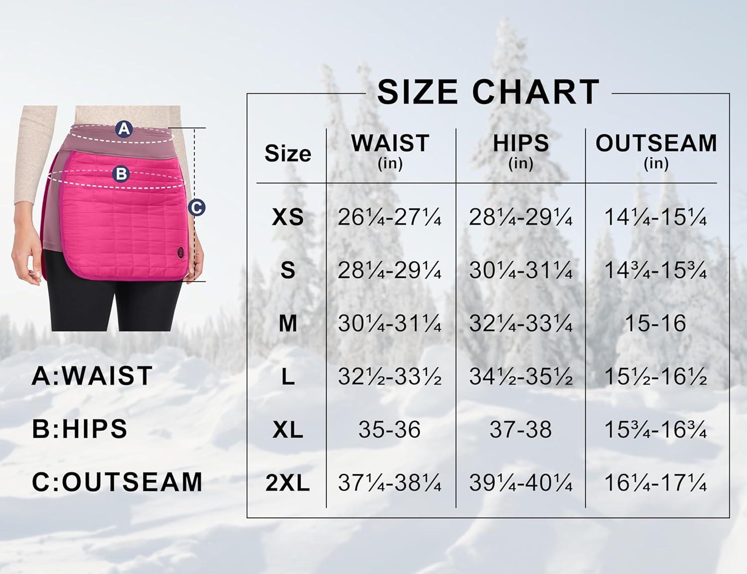 imageLittle Donkey Andy Womens Lightweight Puffer Sport Skorts Warm Quilted Skirt Outdoors Hiking RunningA Fuchsia Rose