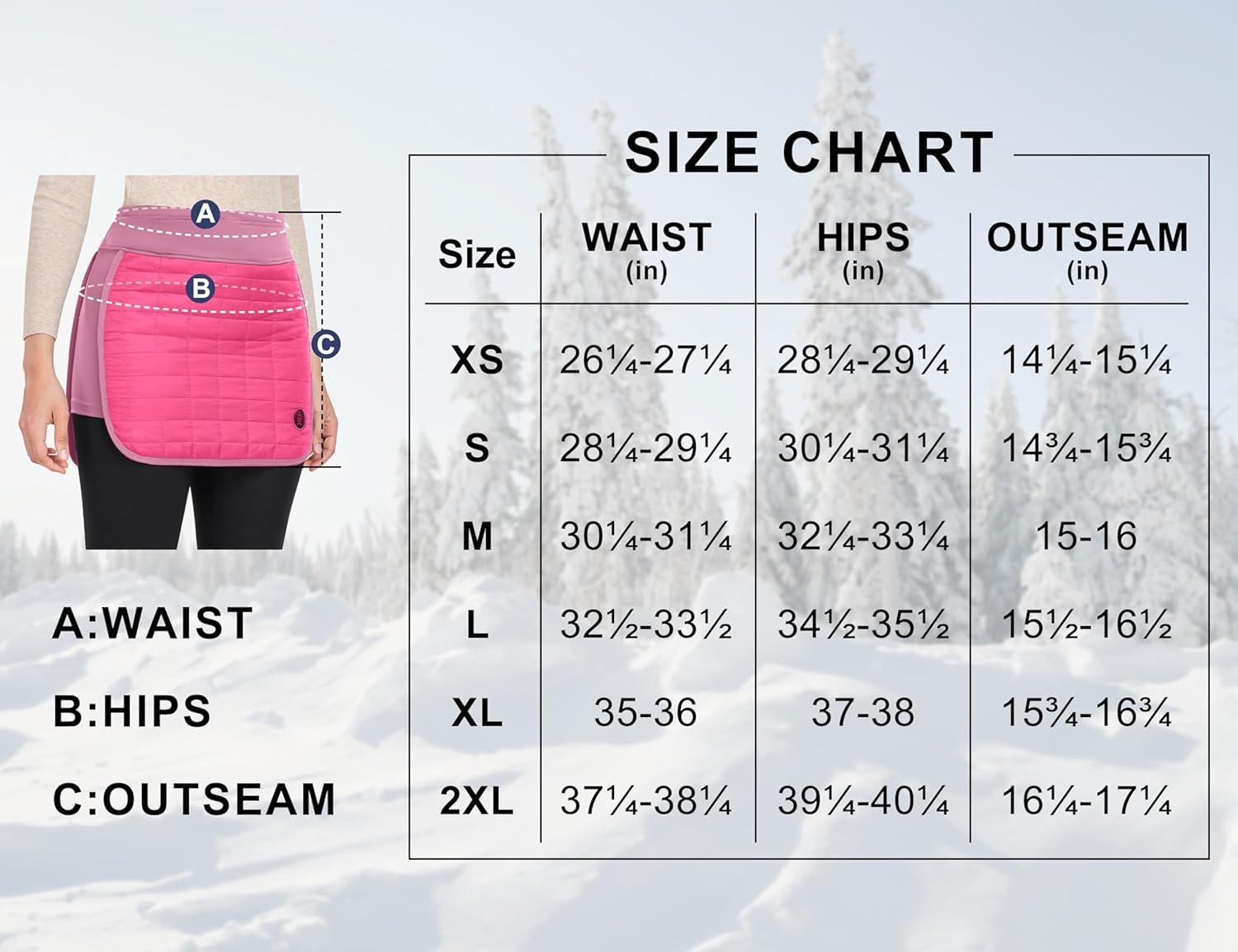 imageLittle Donkey Andy Womens Lightweight Puffer Sport Skorts Warm Quilted Skirt Outdoors Hiking RunningA Granita Red
