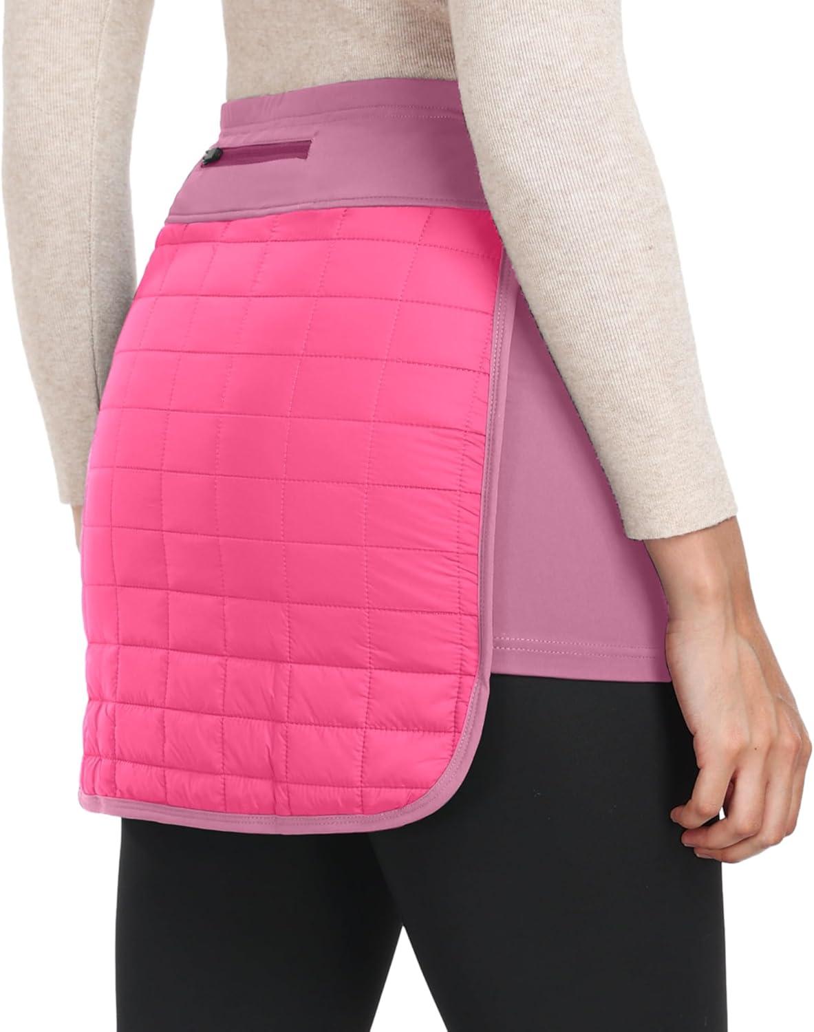 imageLittle Donkey Andy Womens Lightweight Puffer Sport Skorts Warm Quilted Skirt Outdoors Hiking RunningA Granita Red