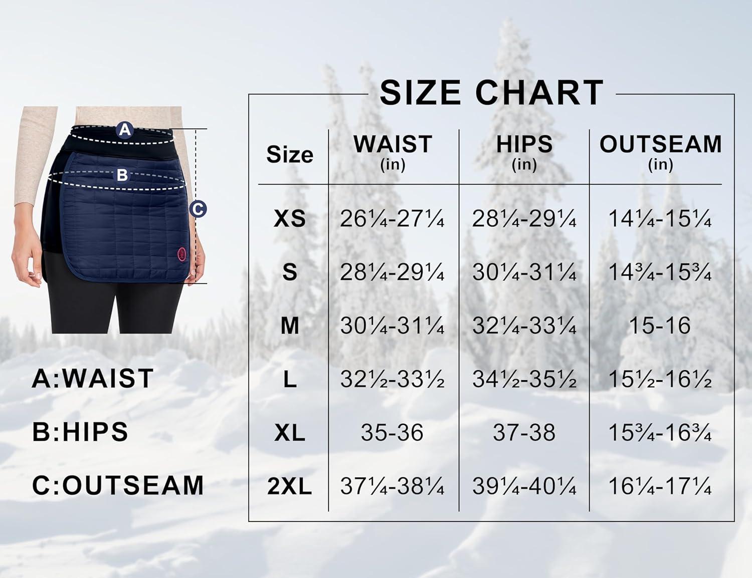 imageLittle Donkey Andy Womens Lightweight Puffer Sport Skorts Warm Quilted Skirt Outdoors Hiking RunningA Navy Blue