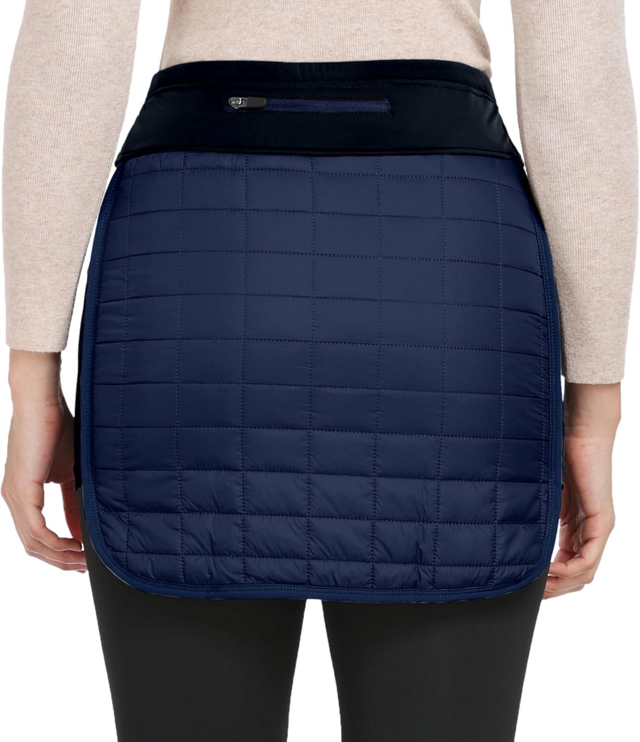 imageLittle Donkey Andy Womens Lightweight Puffer Sport Skorts Warm Quilted Skirt Outdoors Hiking RunningA Navy Blue