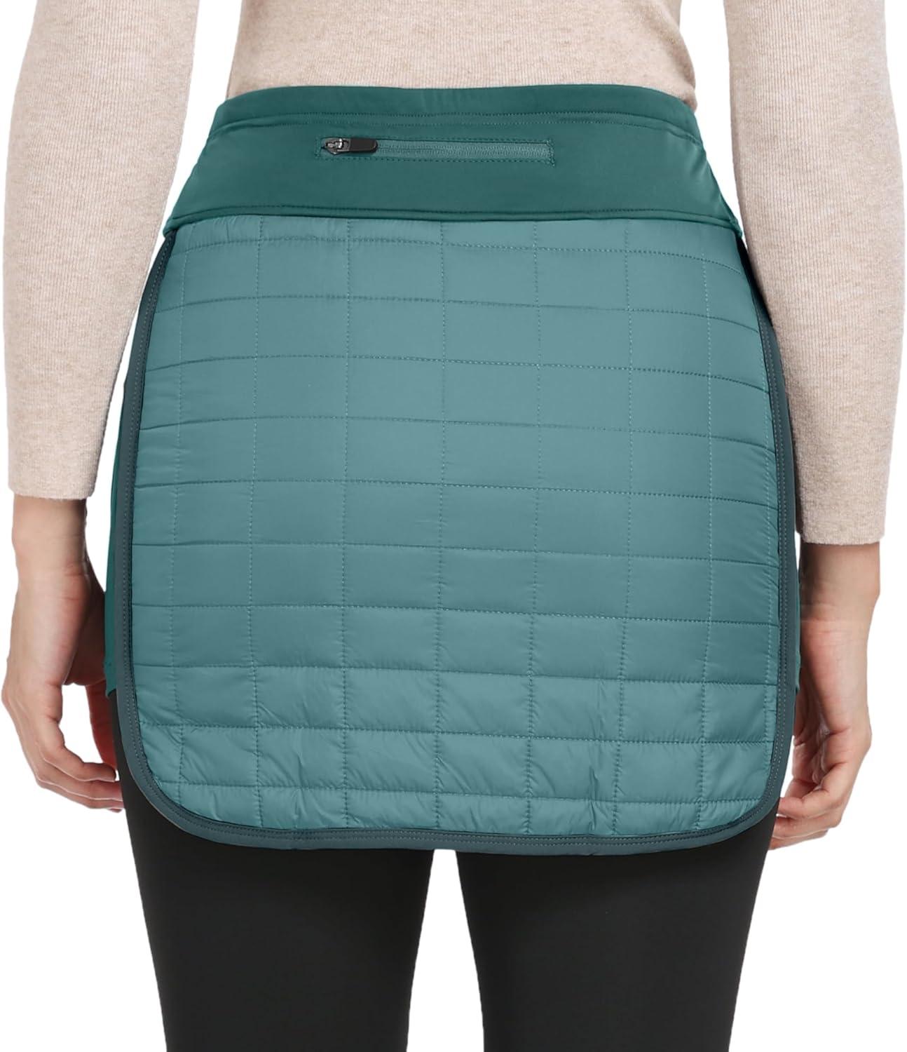 imageLittle Donkey Andy Womens Lightweight Puffer Sport Skorts Warm Quilted Skirt Outdoors Hiking RunningA Viridian Green