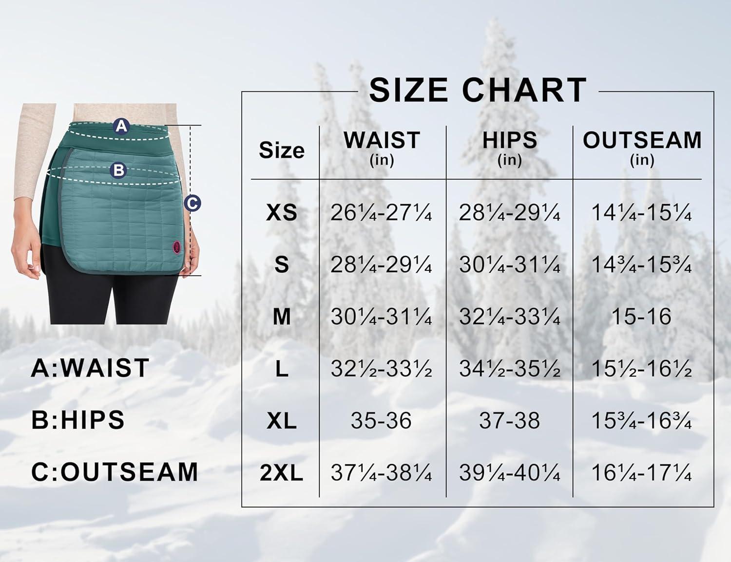 imageLittle Donkey Andy Womens Lightweight Puffer Sport Skorts Warm Quilted Skirt Outdoors Hiking RunningA Viridian Green
