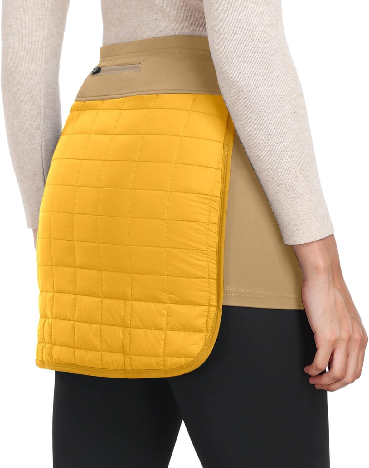 imageLittle Donkey Andy Womens Lightweight Puffer Sport Skorts Warm Quilted Skirt Outdoors Hiking RunningA Yellow