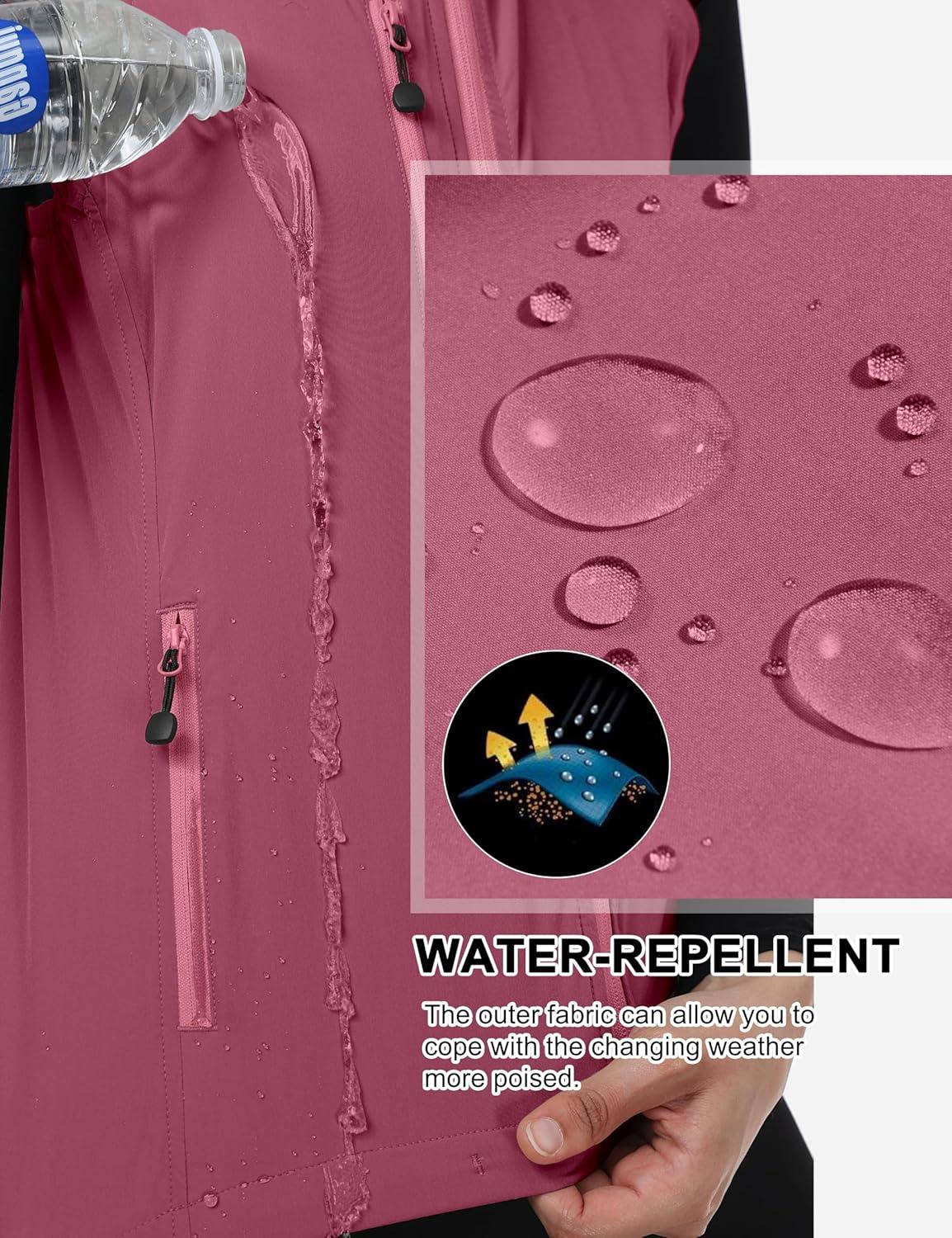 imageLittle Donkey Andy Womens Lightweight Quick Dry Vest Summer Windproof Sleeveless Elastic Jacket for Golfing Cycling RunningRose